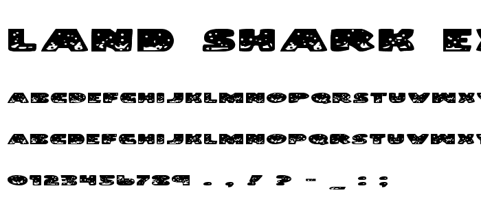 Land Shark Expanded font
